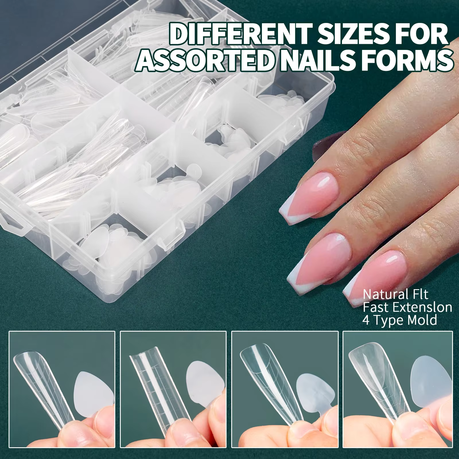 Nailpop Duet System ensemble double forme pour manucure manucure française carré amande réutilisatio
