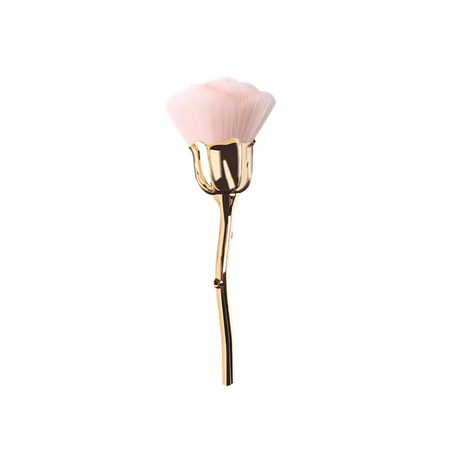 Brosse de manucure en forme de rose avec brosse à ongles, accessoires d'art, outil populaire, rond, 