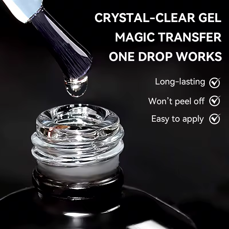 LILYCUTE 8ML feuille de transfert colle pour ongles étoilés vernis Semi-Permanant pour autocollant a