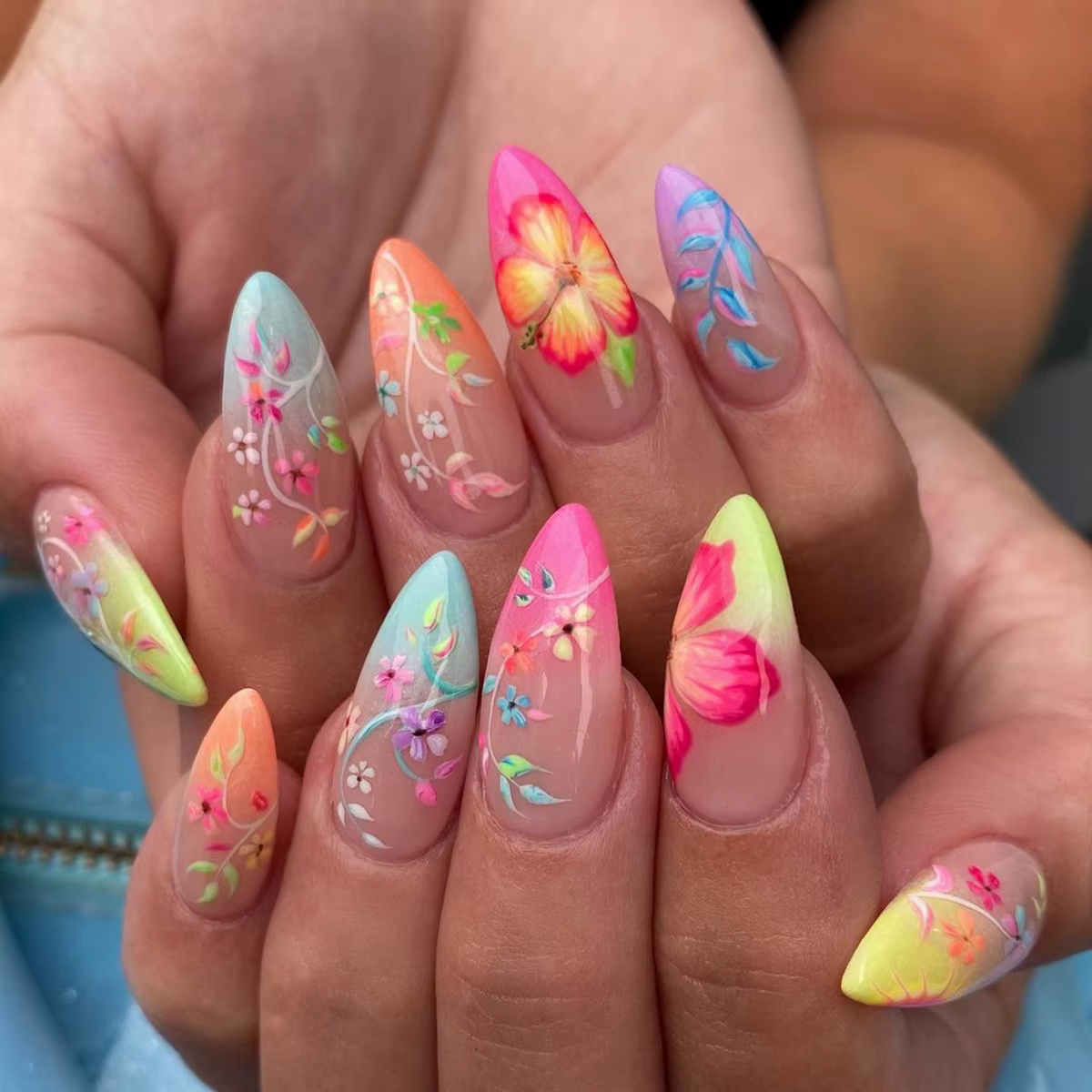 Faux Ongles Longs et Courts pour Femme et Fille, Nministériels d Floral Mignon, Décoration à 50 Poin