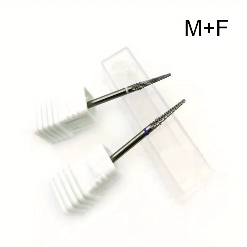 1/2 pièces carbure cuticule propre ongles peu cône ongles forets électrique meulage bavure manucure
