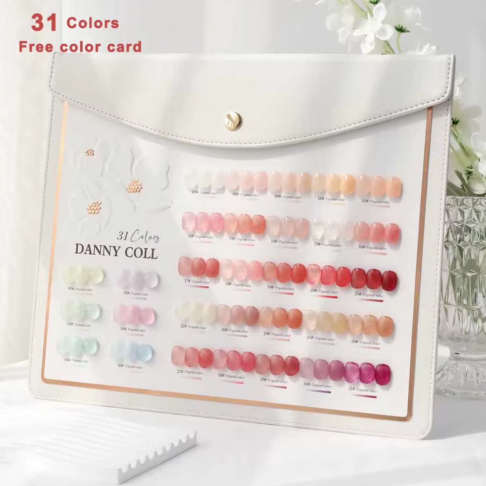 Ensemble de Verhéritage à Ongles Gel de Style Coréen, 38 Pièces, Translucide, UV, à Tremper, Déficit