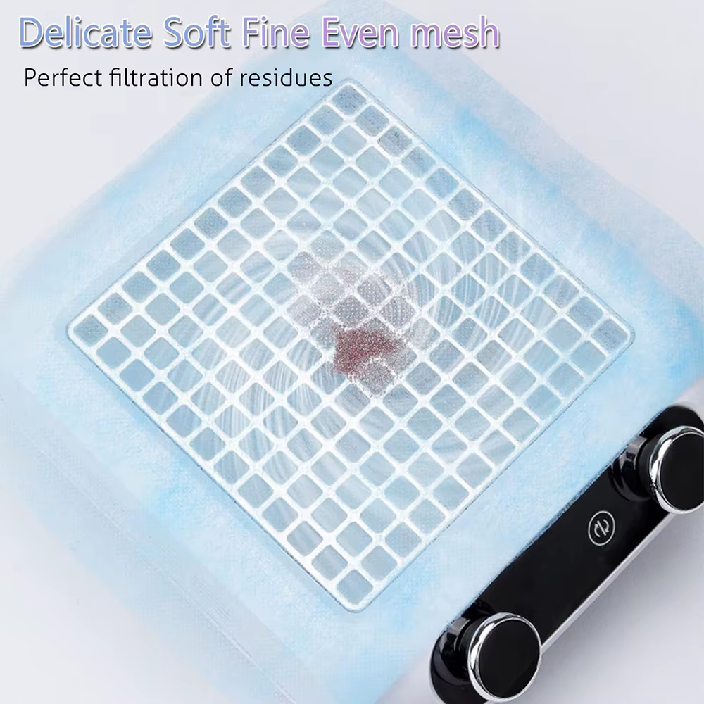 Collecteur de poussière sous vide jetable pour Nail Art, 100 pièces, papier filtre Non tissé rose/bl