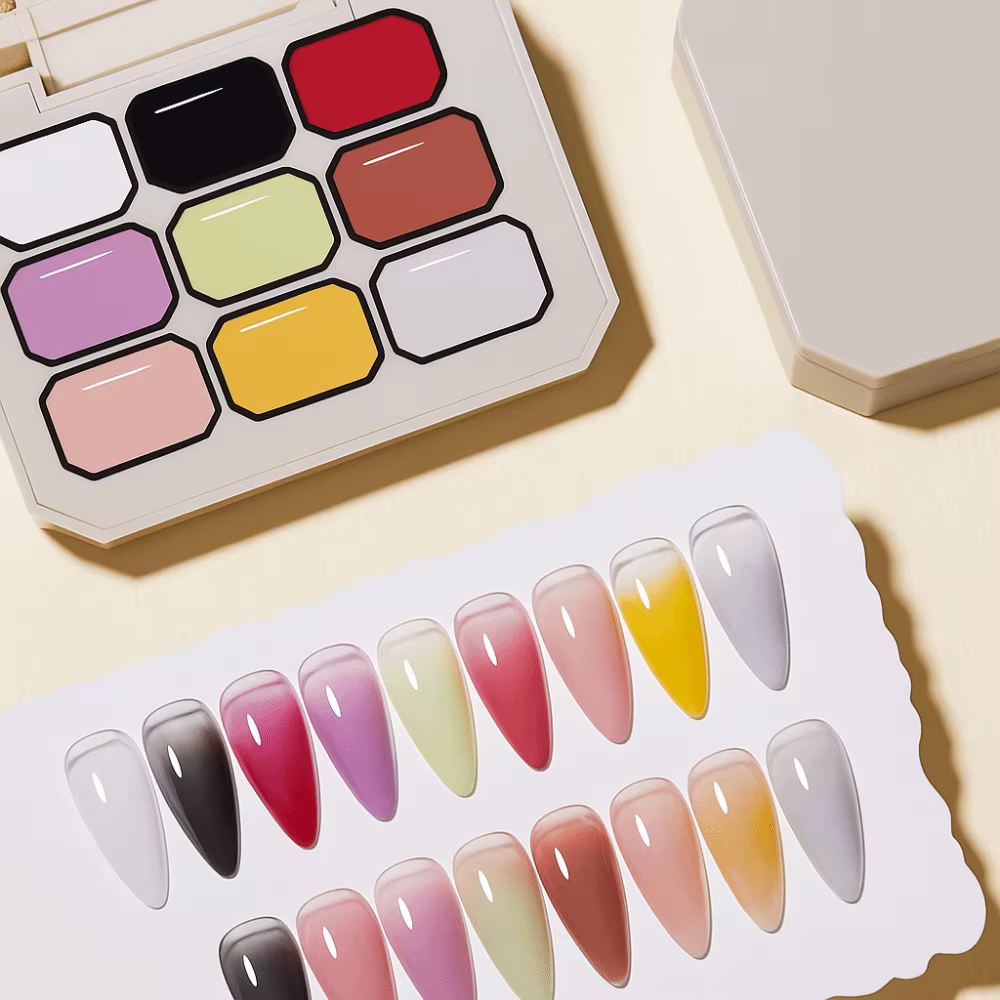 Mini vernis à ongles Gel ombré 4 en 1, 9 couleurs, manucure française, peinture dégradée facile, ver