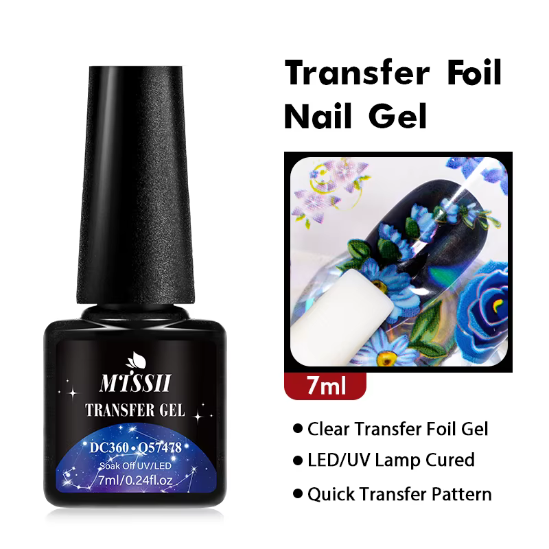 Vernis à ongles en feuille de transfert, vernis Semi-Permanant pour autocollant adhésif, colle à ong