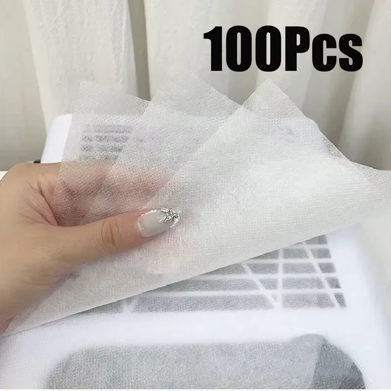 Filtre en papier pour aspirateur d'ongles, 100 pièces, collecteur rose/blanc/bleu, remplacement du f