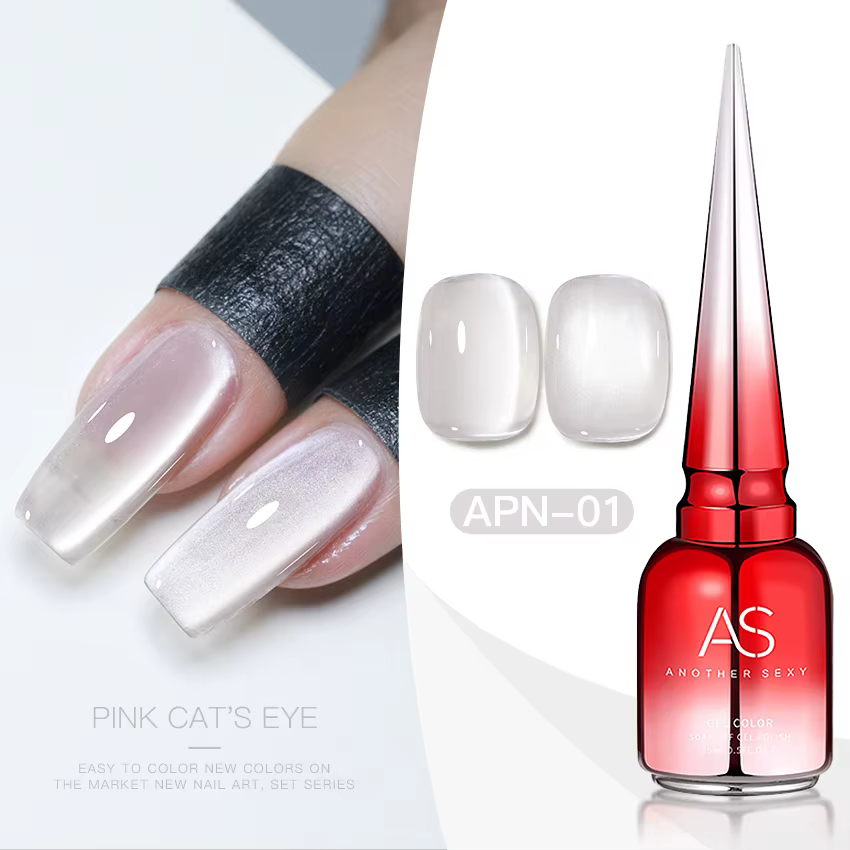 AS Colors-Verhéritage à ongles magnétique Cat Eye, Soak Off Gel, Verhéritage à ongles UV LED, Verhér