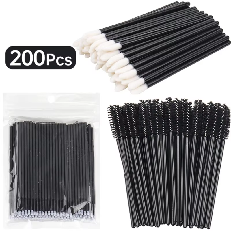 Lot de 200 brosses à cils en coton vepline, outil spécial pour le retrait des extensions