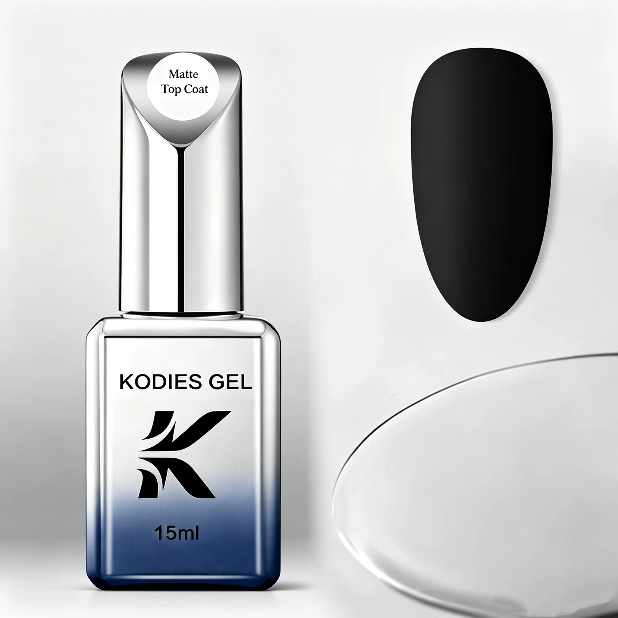 KODIES GEL Top Coat Mat Sans TPO Sans HEMA Vernis à Ongles Semi-Permanent UV/LED Fini Velours Mat po
