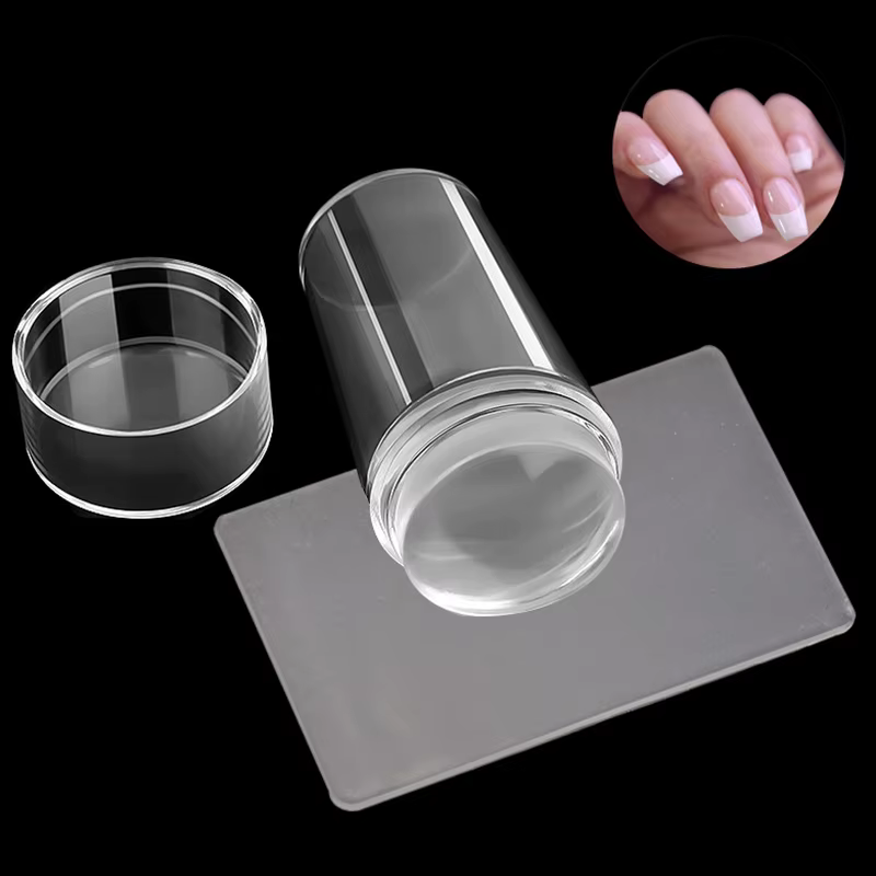 french manucure stamping nail art pochoir tampon ongle nail art Kit de plaques d'estampage pour nail