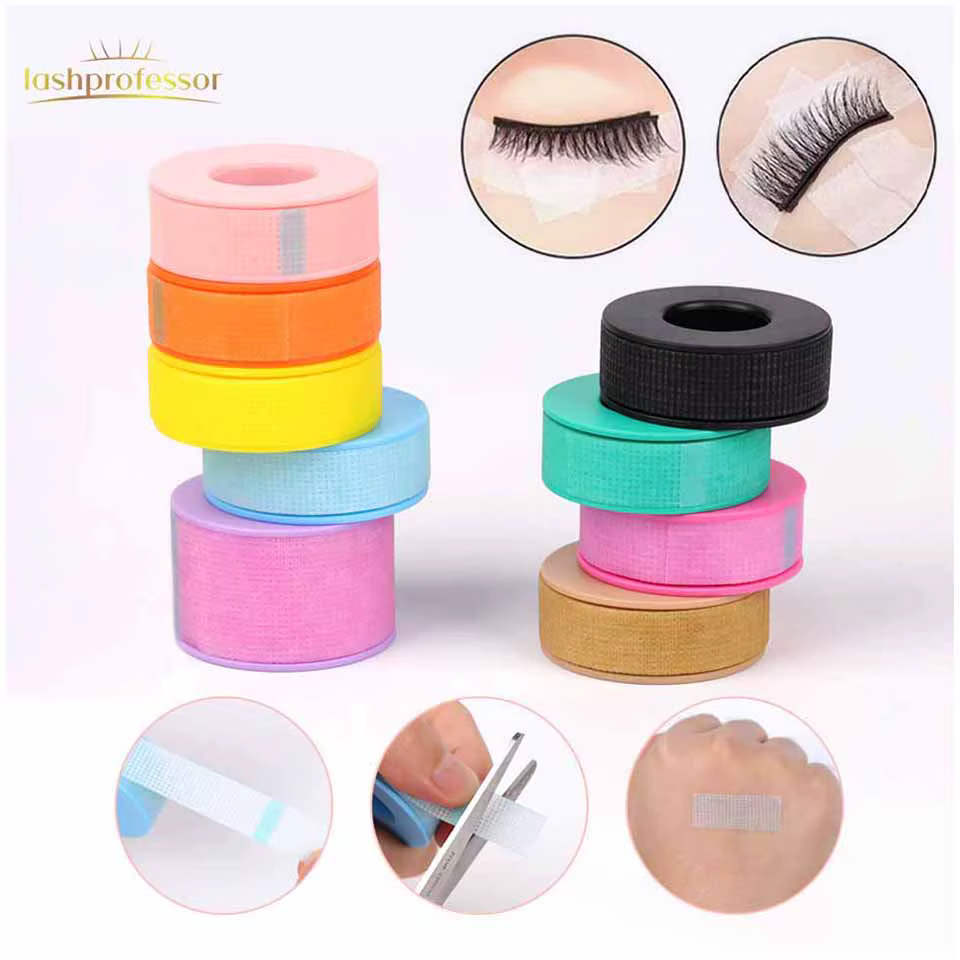 Ruban adhésif en Gel de Silicone Non tissé, couleur peau sensible, autocollant respirant sous les ye