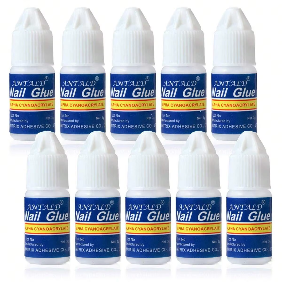 Colle à ongles transparente Ultra forte 5x3g-formule à séchage rapide et sans essuyage pour ongles a