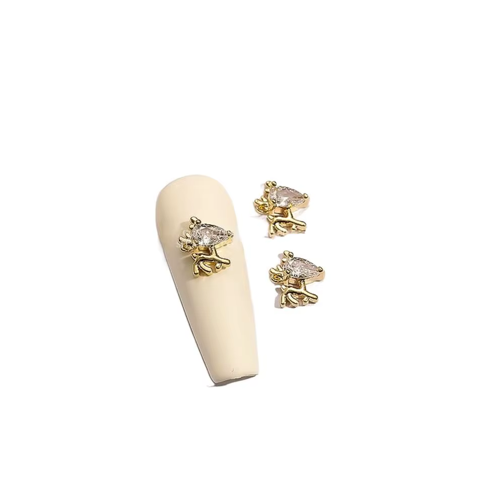 Pièces de décoration d'ongles pour nouvel an, accessoires de manucure, bijoux pour ongles, breloques