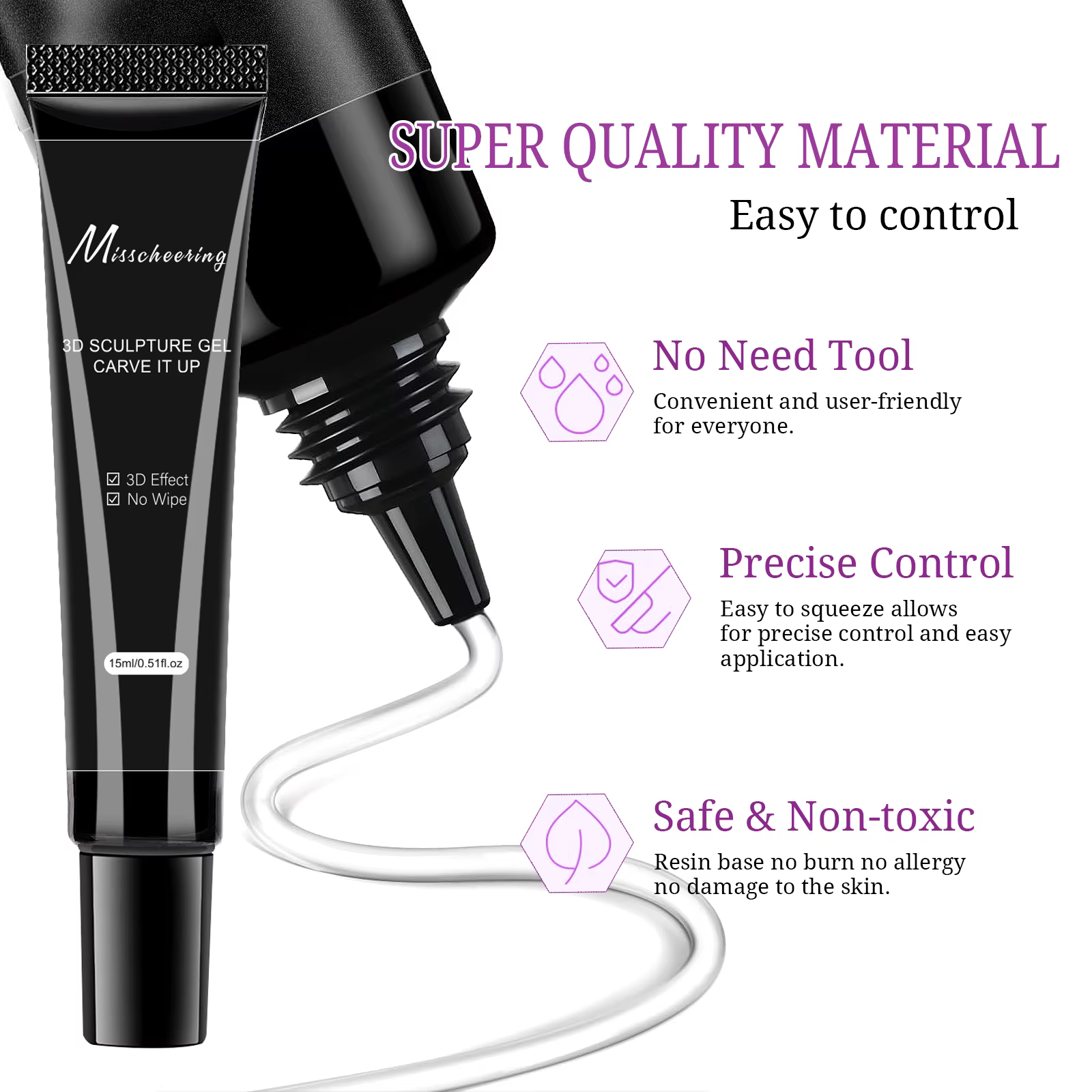 Gel de modélisation 3D pour Nail Art, adapté au Design des ongles, à faire soi-même, pour peinture,