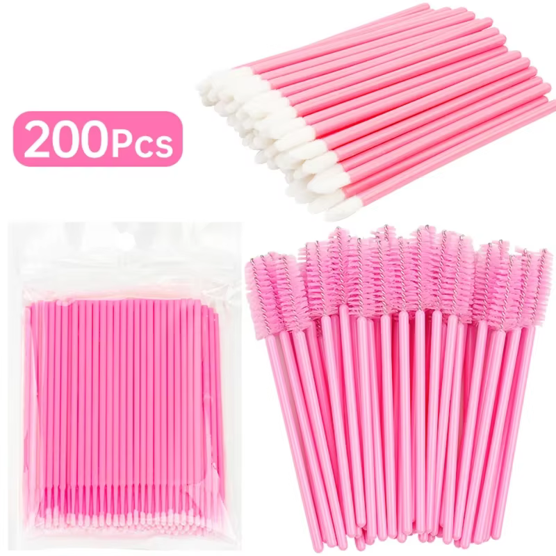 Lot de 200 brosses à cils en coton vepline, outil spécial pour le retrait des extensions