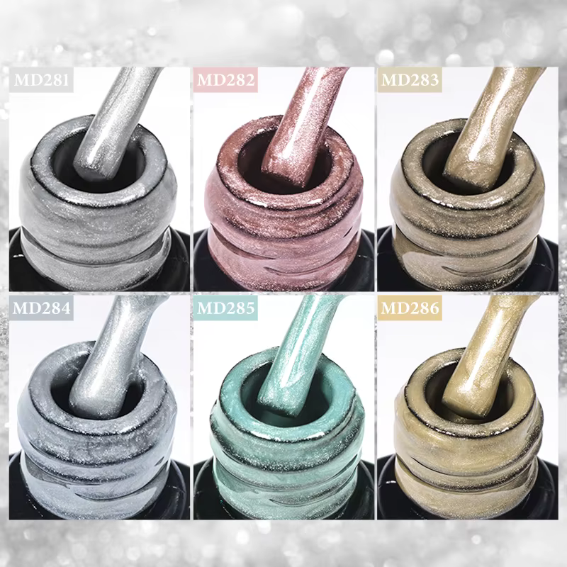 MSRUIOO 8ml clair de lune chat magnétique vernis à ongles paillettes rose argent Semi Permanent Styl