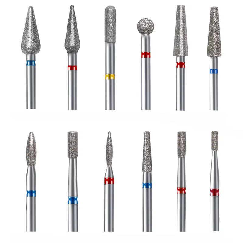 Foret à ongles en diamant, fraise pour le nettoyage des cuticules, Gel, débordement, outil de manucu