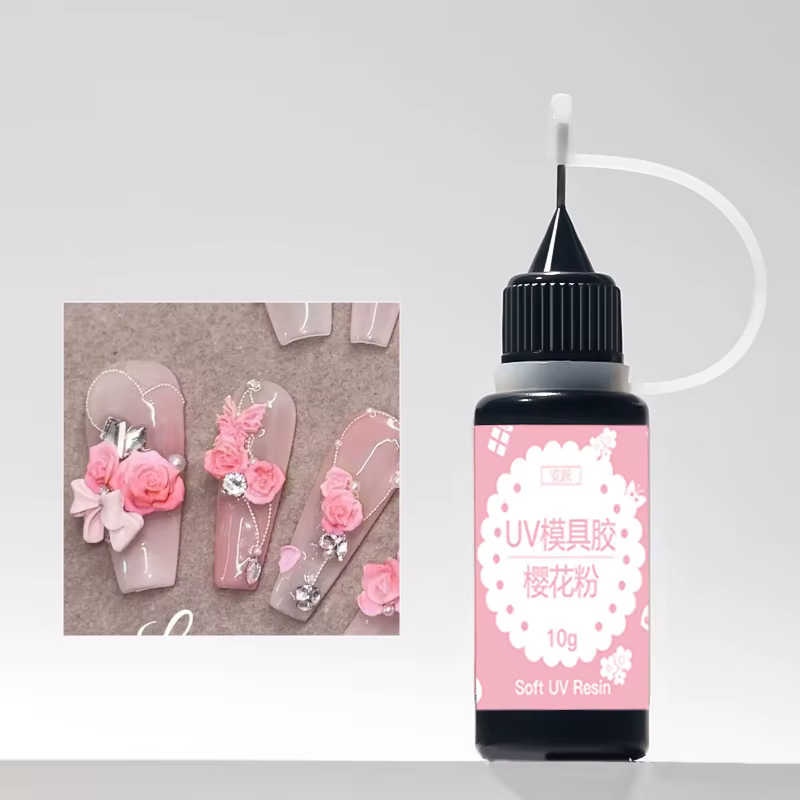 Gel UV 3D sculpté 10g pour moule à ongles, gel acrylique transparent cristallin noir rose, outil de 