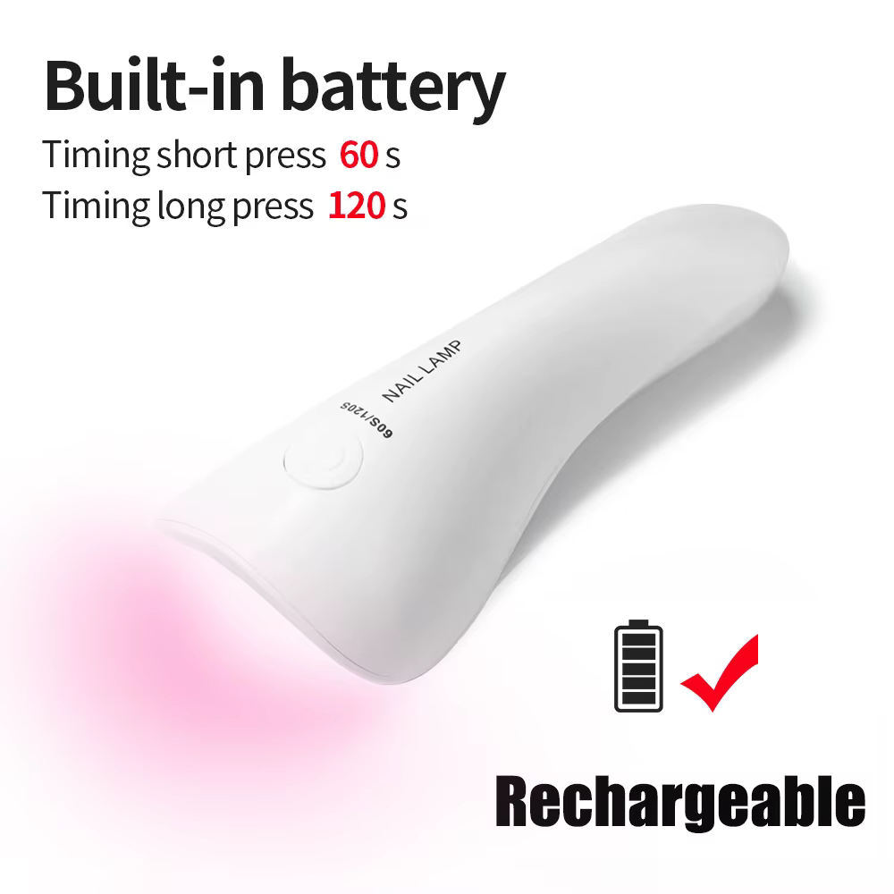 LINMANDA lampe LED UV portative pour lampe de séchage des ongles Mini lampe de manucure Rechargeable