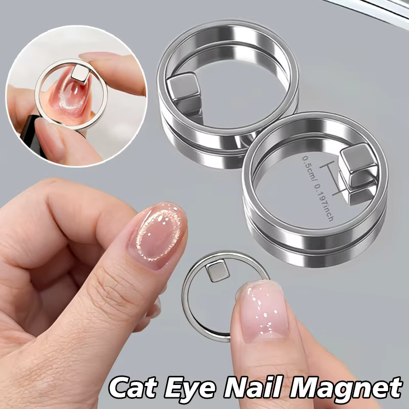 Nouvel aimant circulaire pour ongles effet œil de chat, outil puissant pour le nail art, guide magné