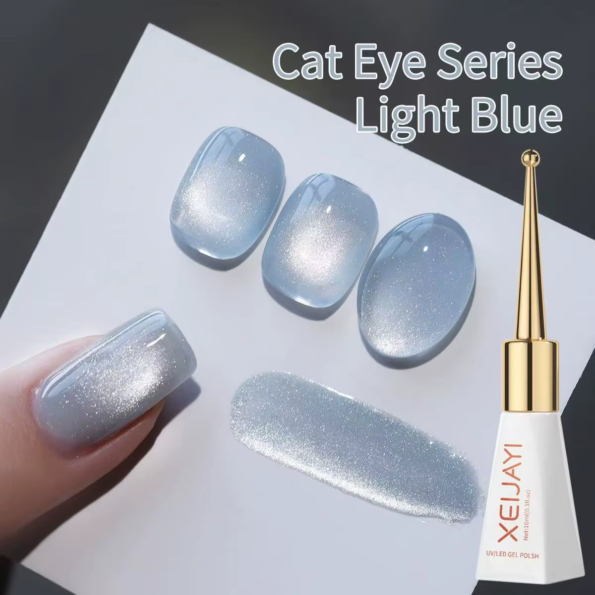 XEIJAYI10ml Moments romantiques vernis à ongles oeil de chat, Semi Permanent Nail Art trempage UV LE