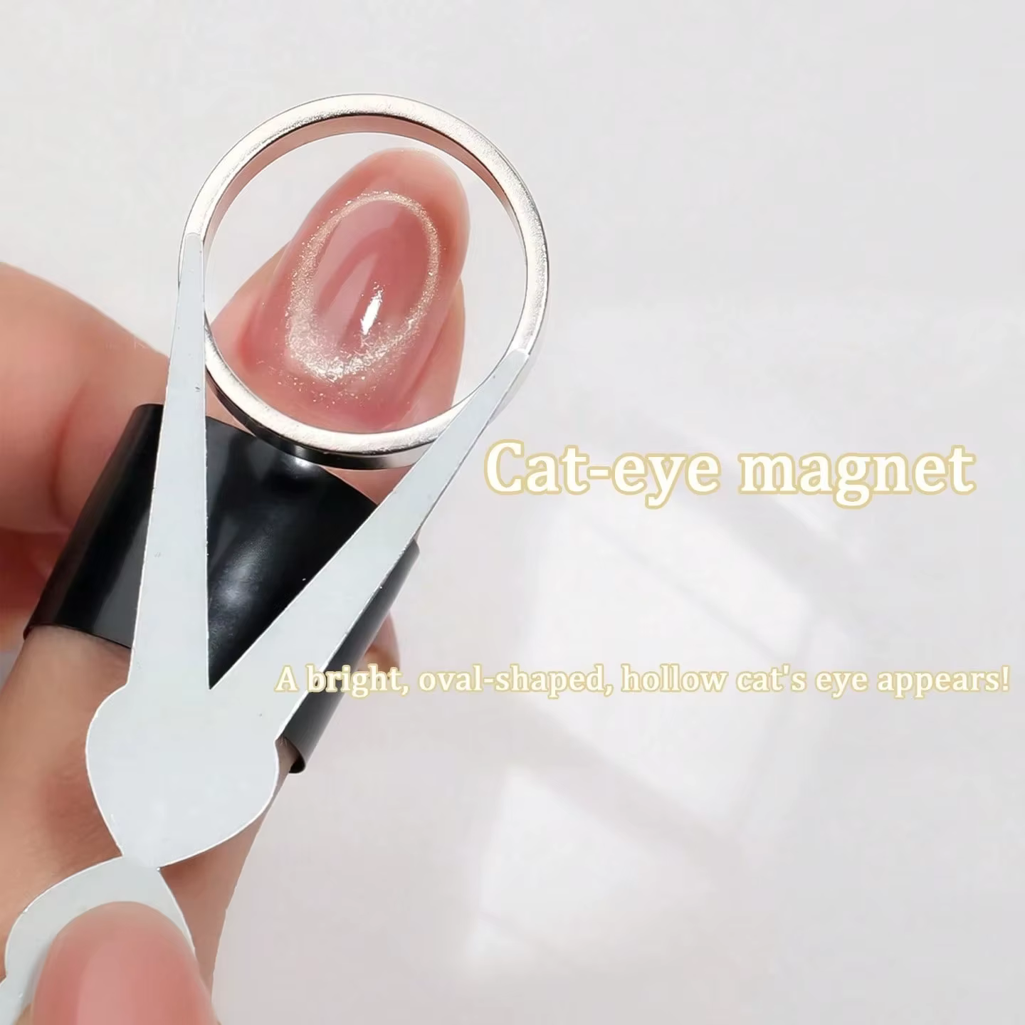 Aimant pour ongles œil de chat creux pour vernis gel, design 3D, trou noir, anneau magnétique puissa