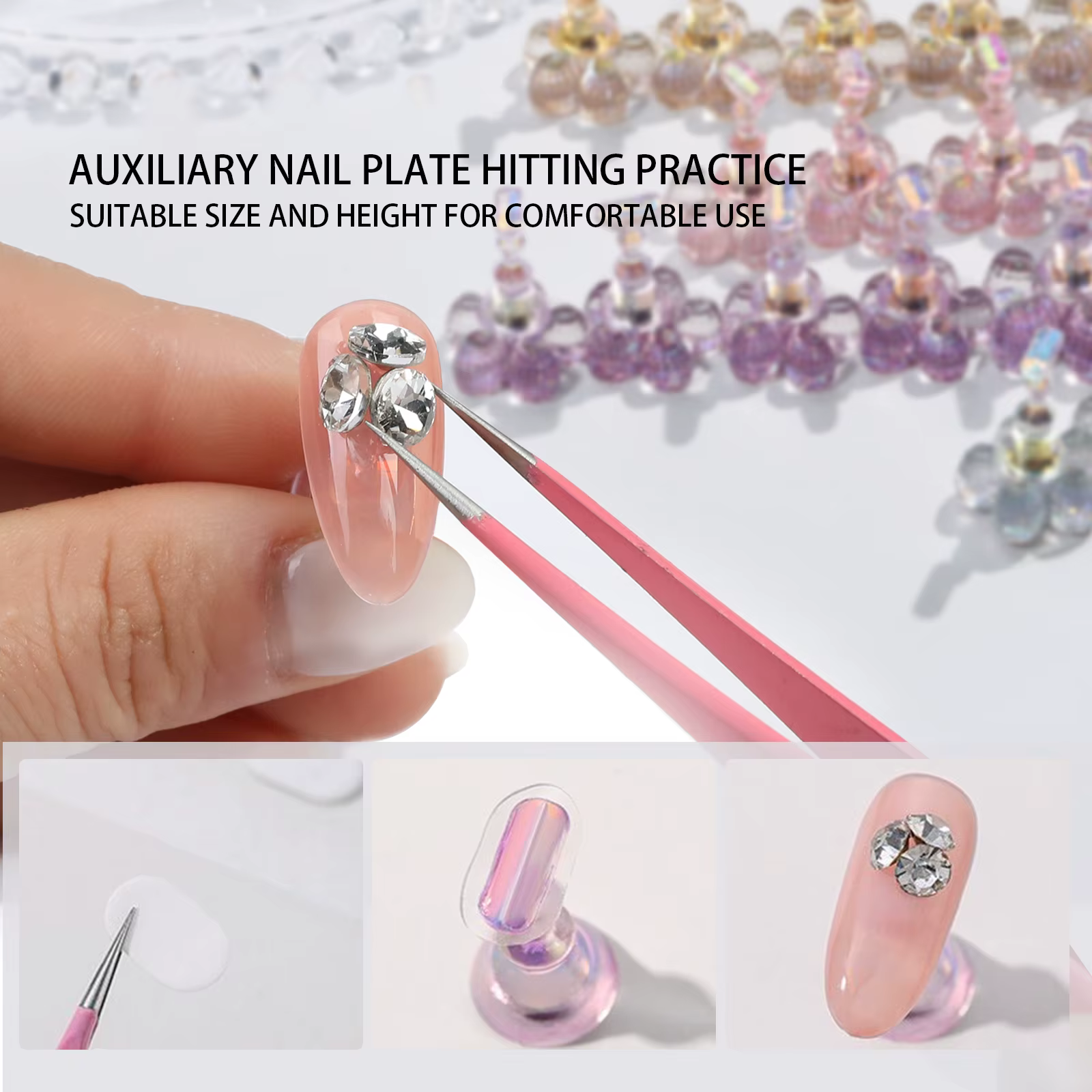 Présentoir magnétique de pointe d'ongle de fleur d'aurore de 1 pièce pour le manucure outil d'affich