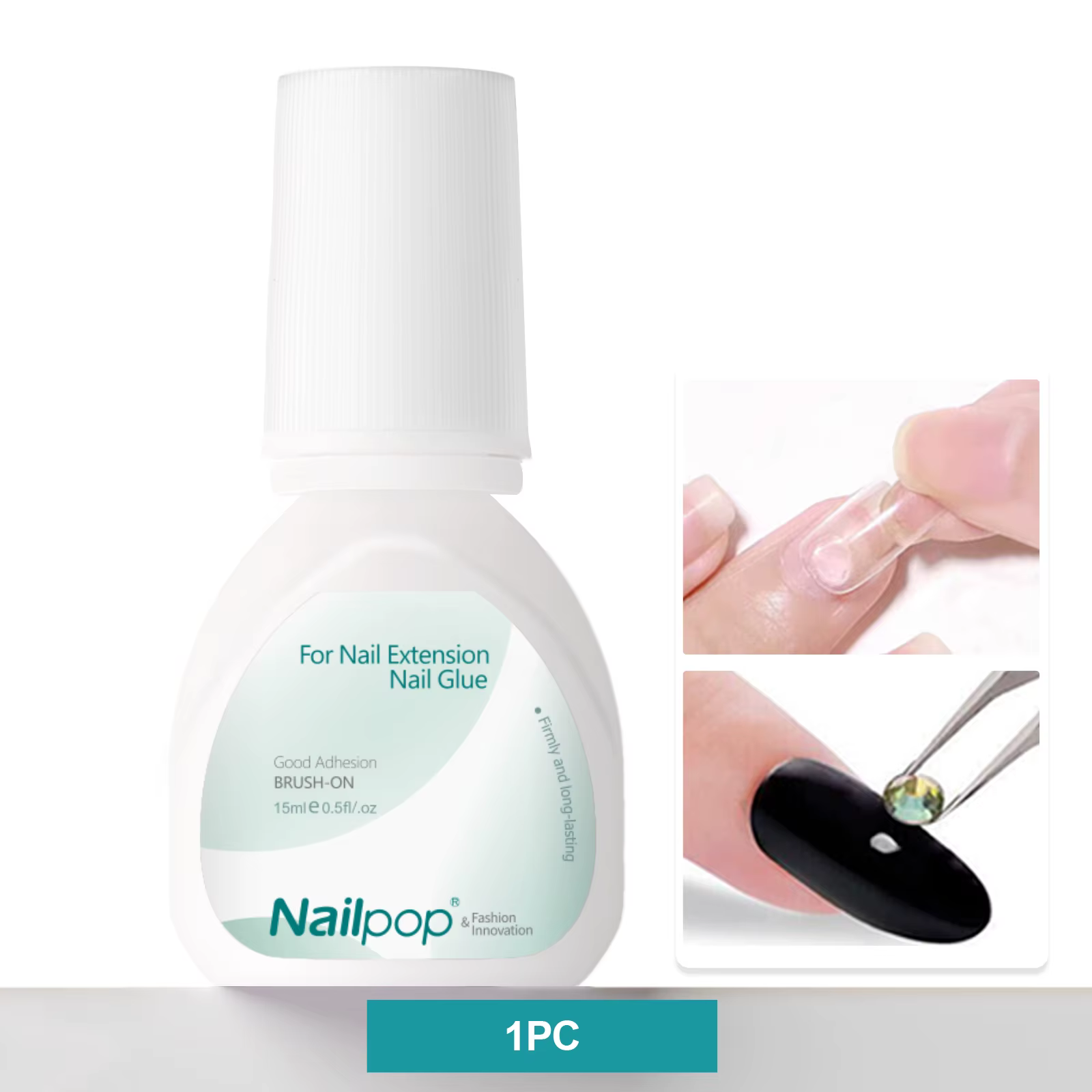 Nailpop 15ml brosse sur colle à ongles Application facile liaison à ongles Super forte longue durée 