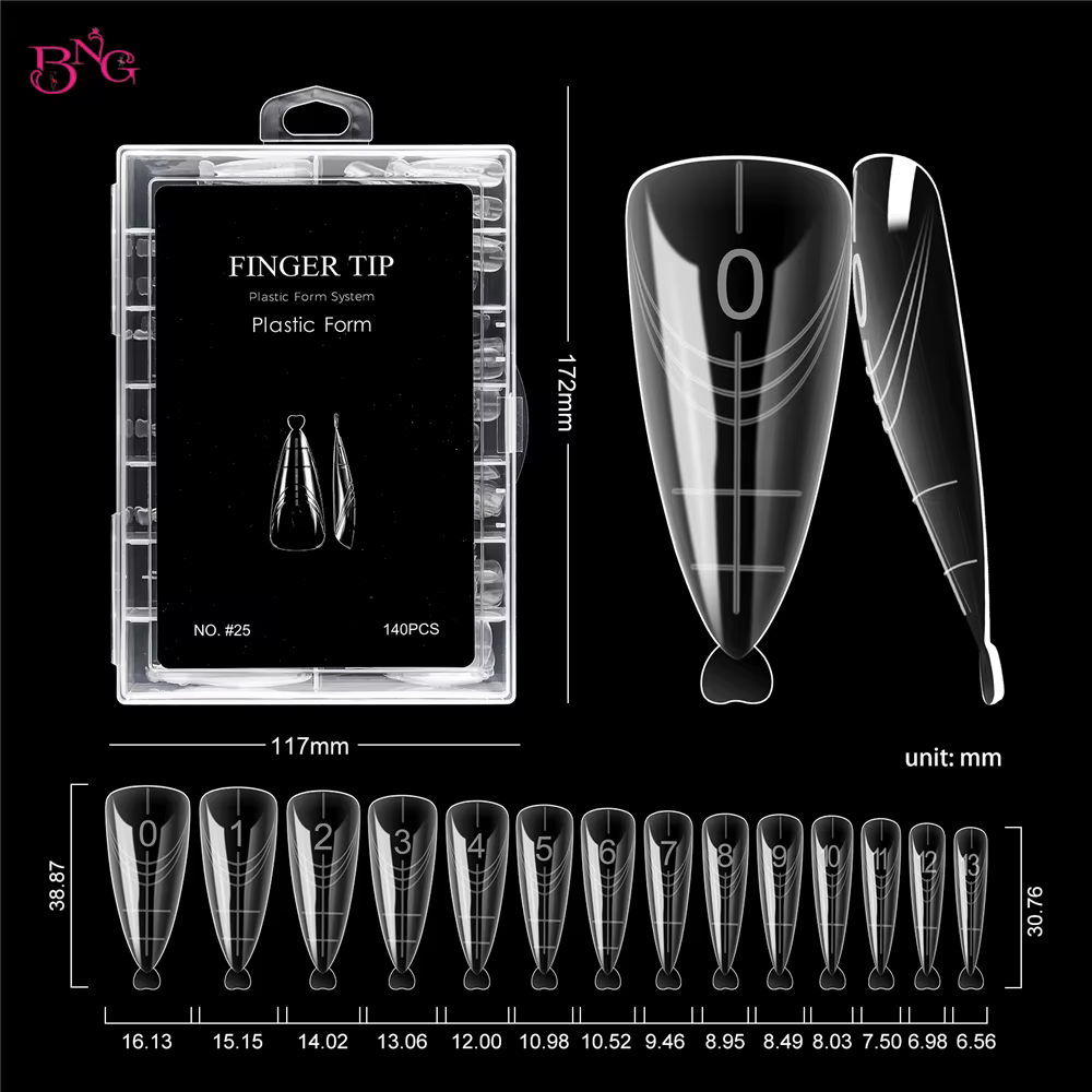 BNG 70/140 pièces griffe de chat ongles incurvés double formes pour Extension acrylique réutilisable