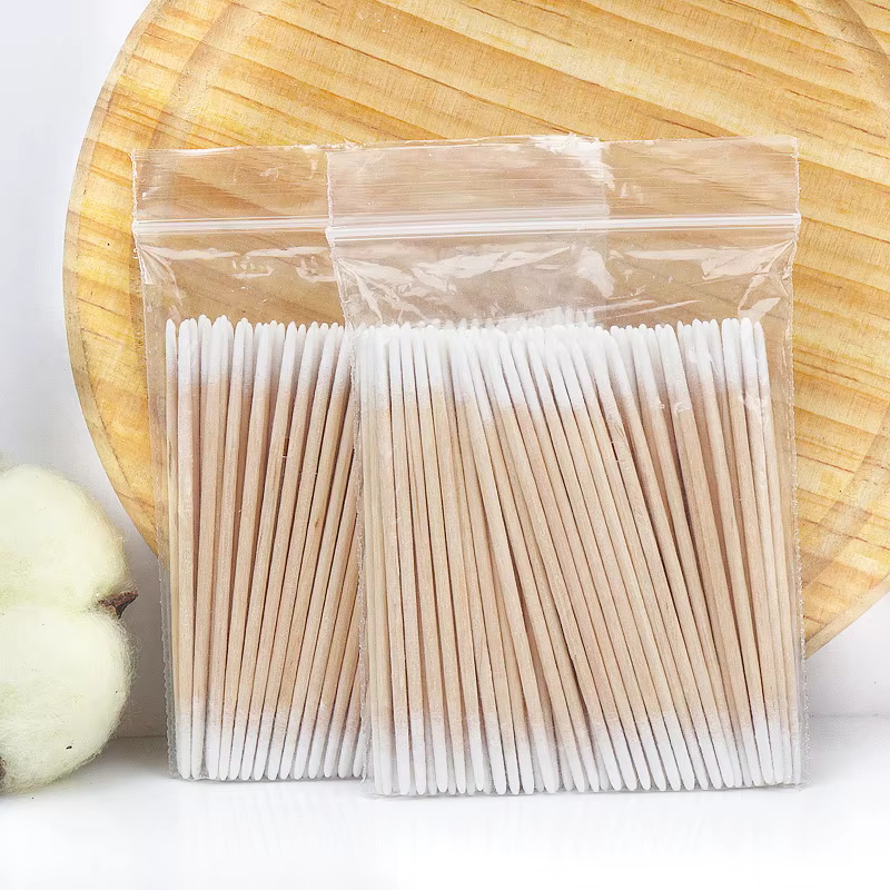 Coton-tige jetable en bois, Ultra-petit, Double extrémité, 100 pièces, Micro brosses, Extension de c