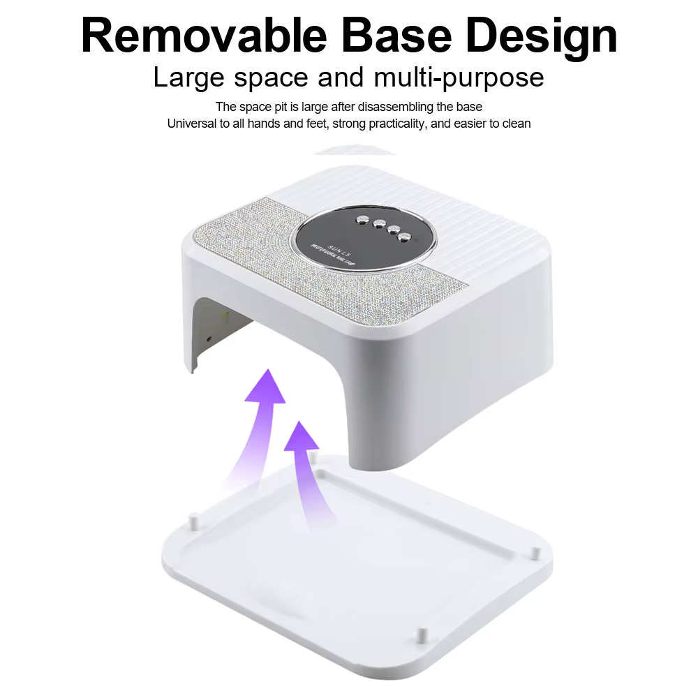Sèche-ongles haute puissance avec écran LCD intelligent, lampe UV 45LED, séchage du gel, base parfai