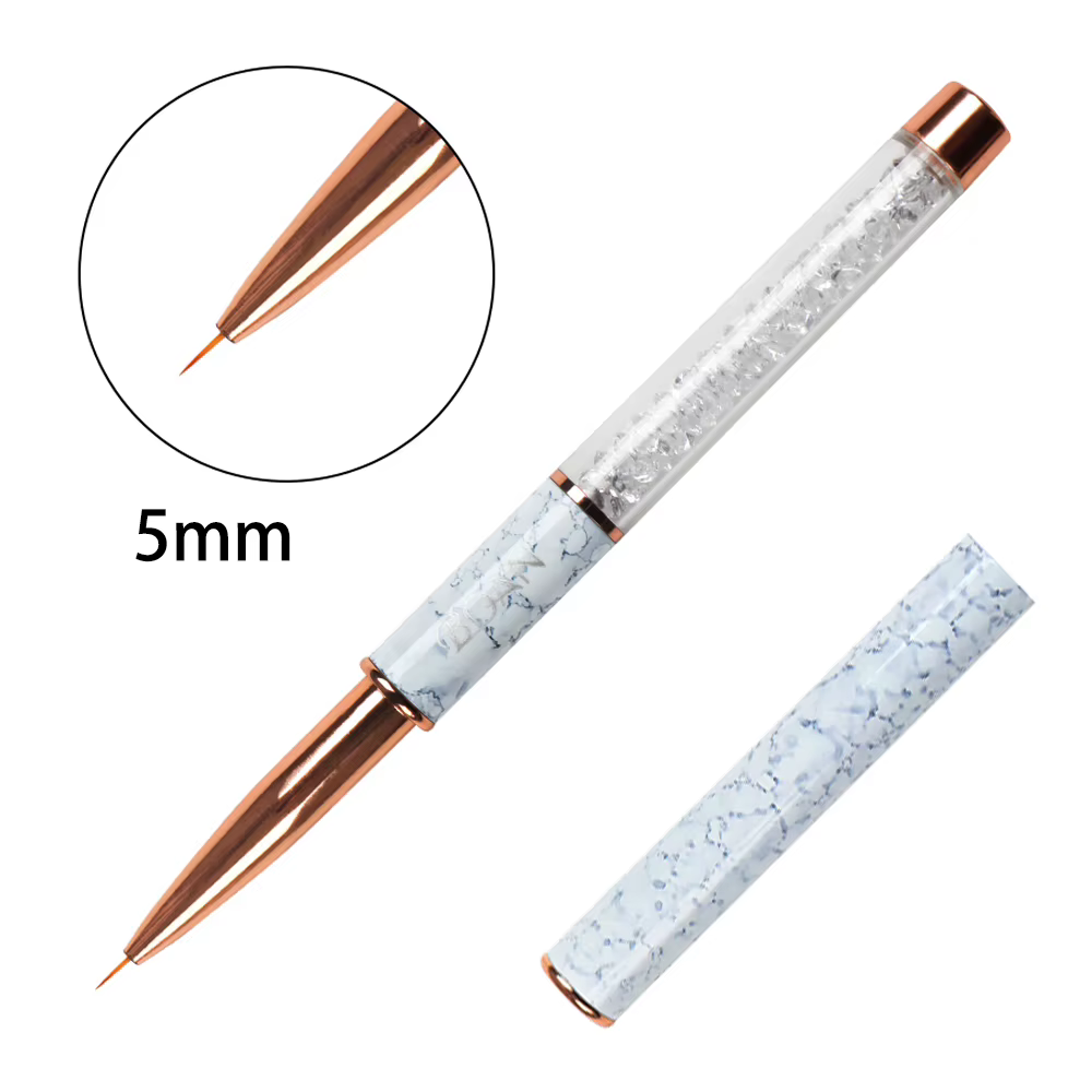 BQAN – brosse à ongles marbrée or Rose, brosse à Gel pour manucure, stylo d'extension de Gel UV acry