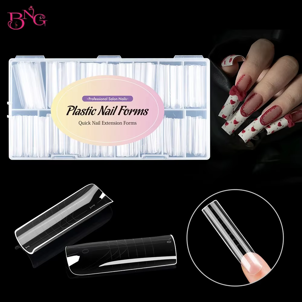 BNG ongles double formes pour Poly Extension Gel ongles formes pour constructeur Gel réutilisable 15