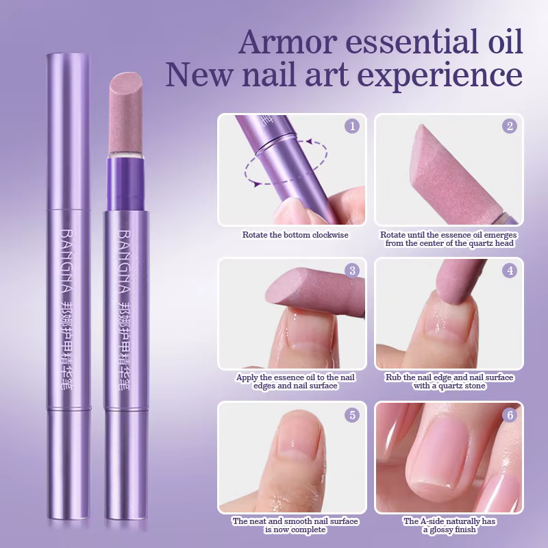 Stylo 3 en 1 pour Nail Art, armure des mains, brosse à Essence, poussoir à cuticules, outils de soin