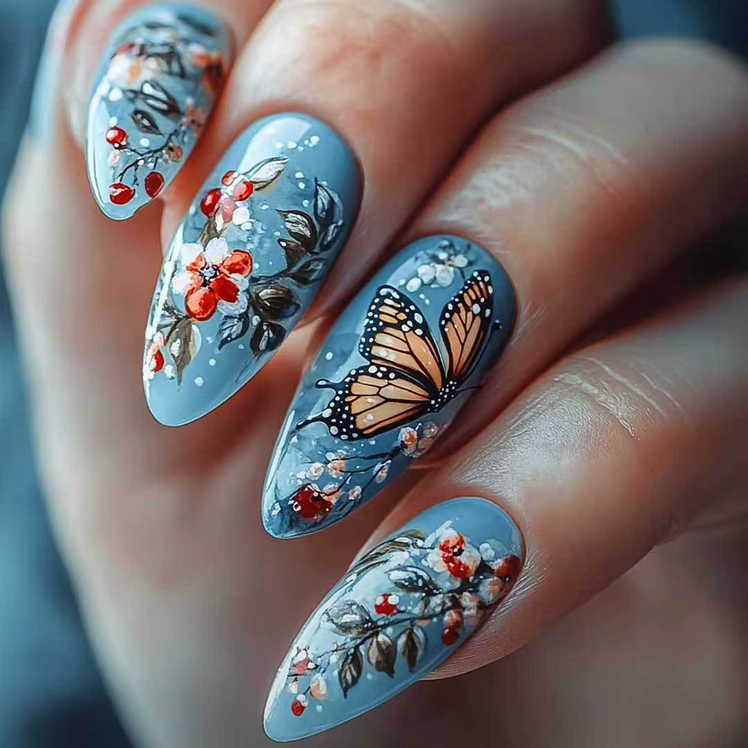 24 faux ongles en amande mi-longs avec motif à carreaux coloré, à presser, effet Dopamine, couvrance