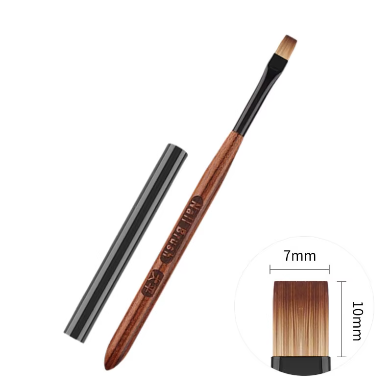 Pinceau à ongles avec manche en bois pour photothérapie, gel UV acrylique, extension d'ongles, stylo
