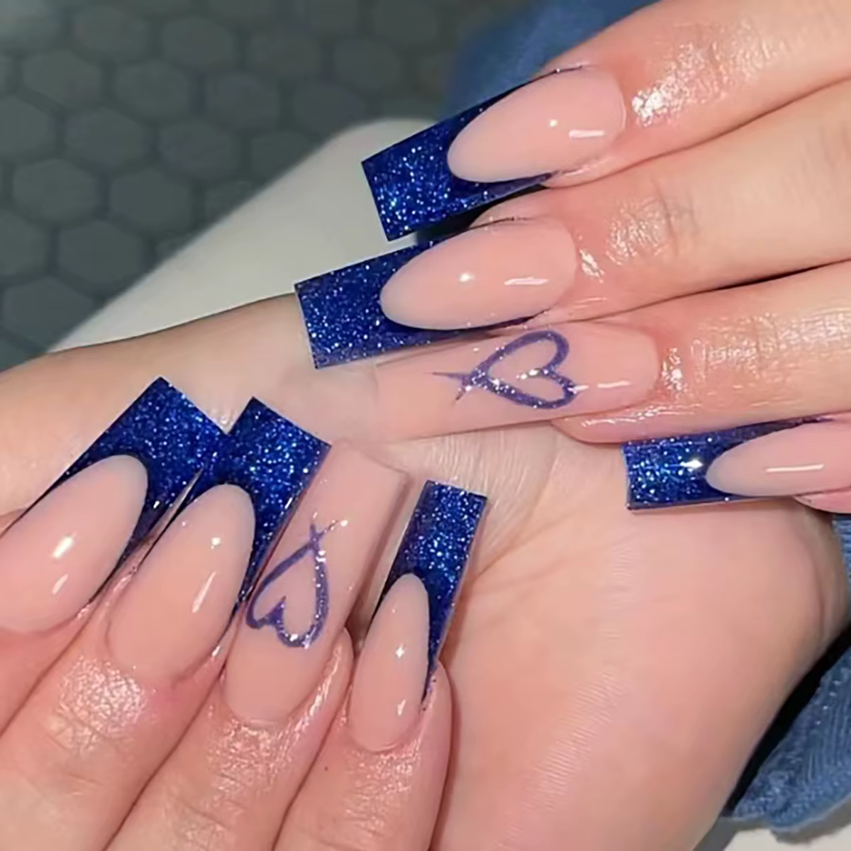 24 faux ongles léopard imprimé, pointes françaises noires, motif cerise, à presser, dégradé rouge, l