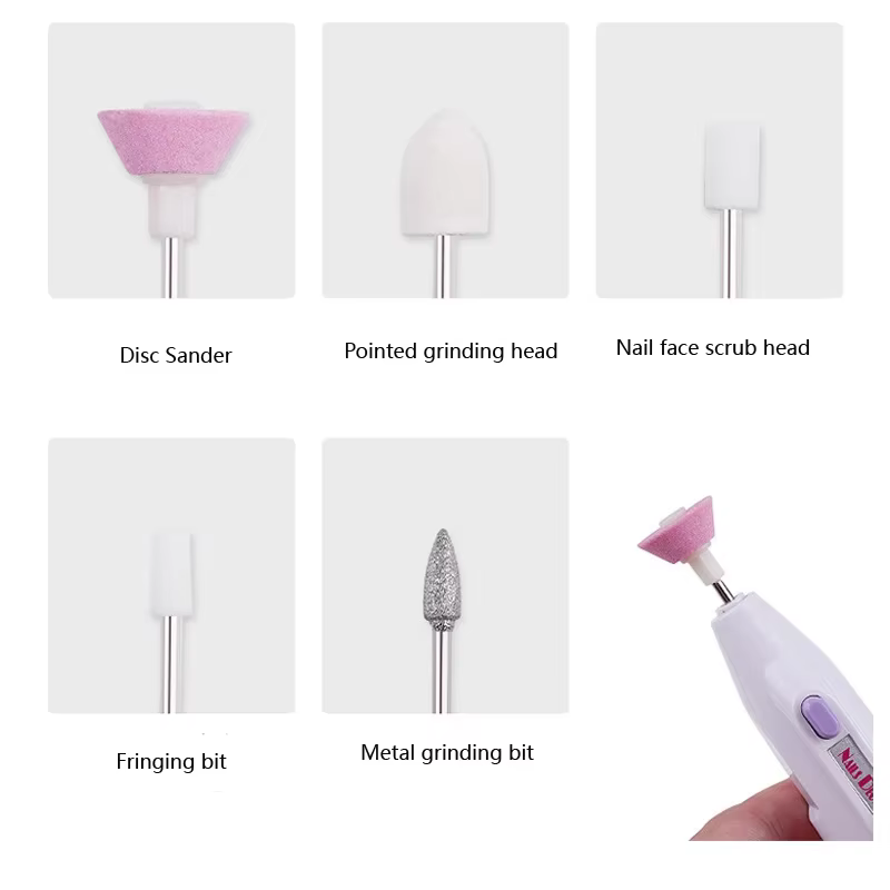 Polisseuse à ongles MINI Kit de perceuse à ongles électrique manucure pédicure meulage polissage Nai