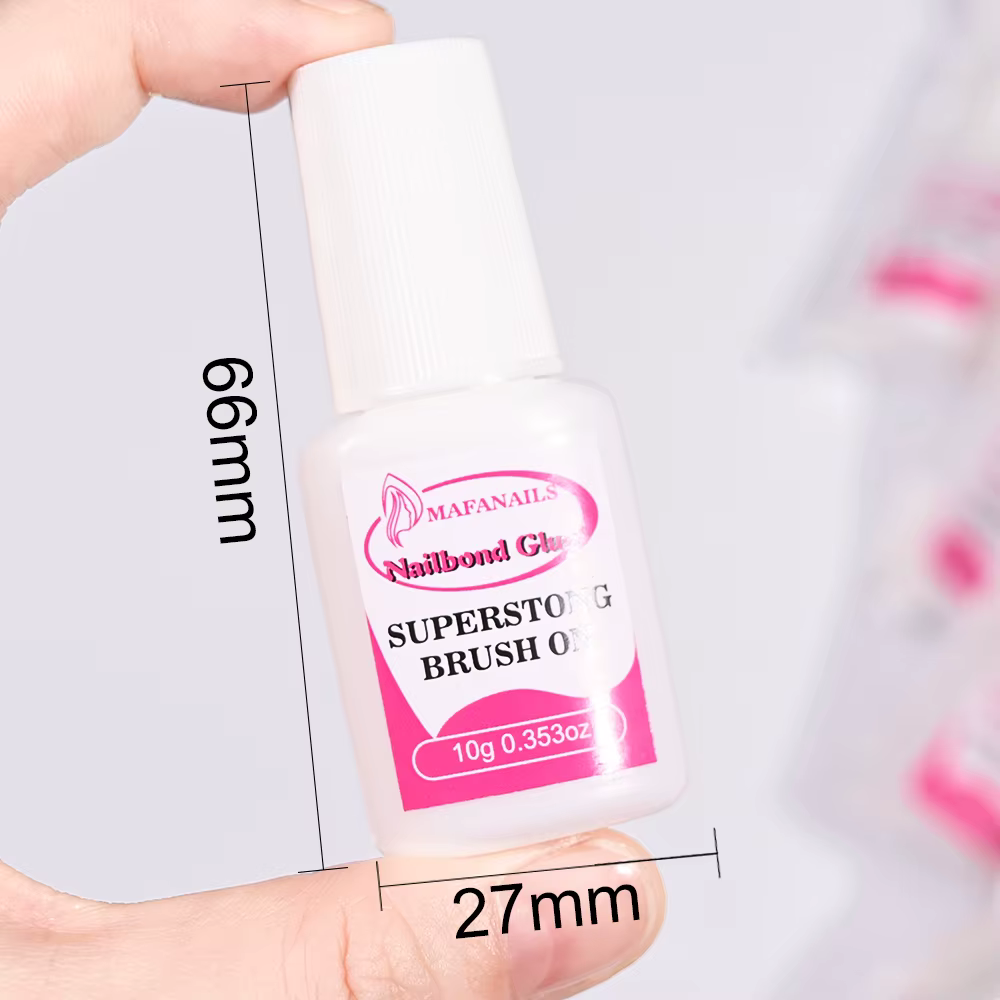 Brosse à ongles en acrylique, 10 g/bouteille, pour pointes d'ongles, colle adhésive longue durée, Su