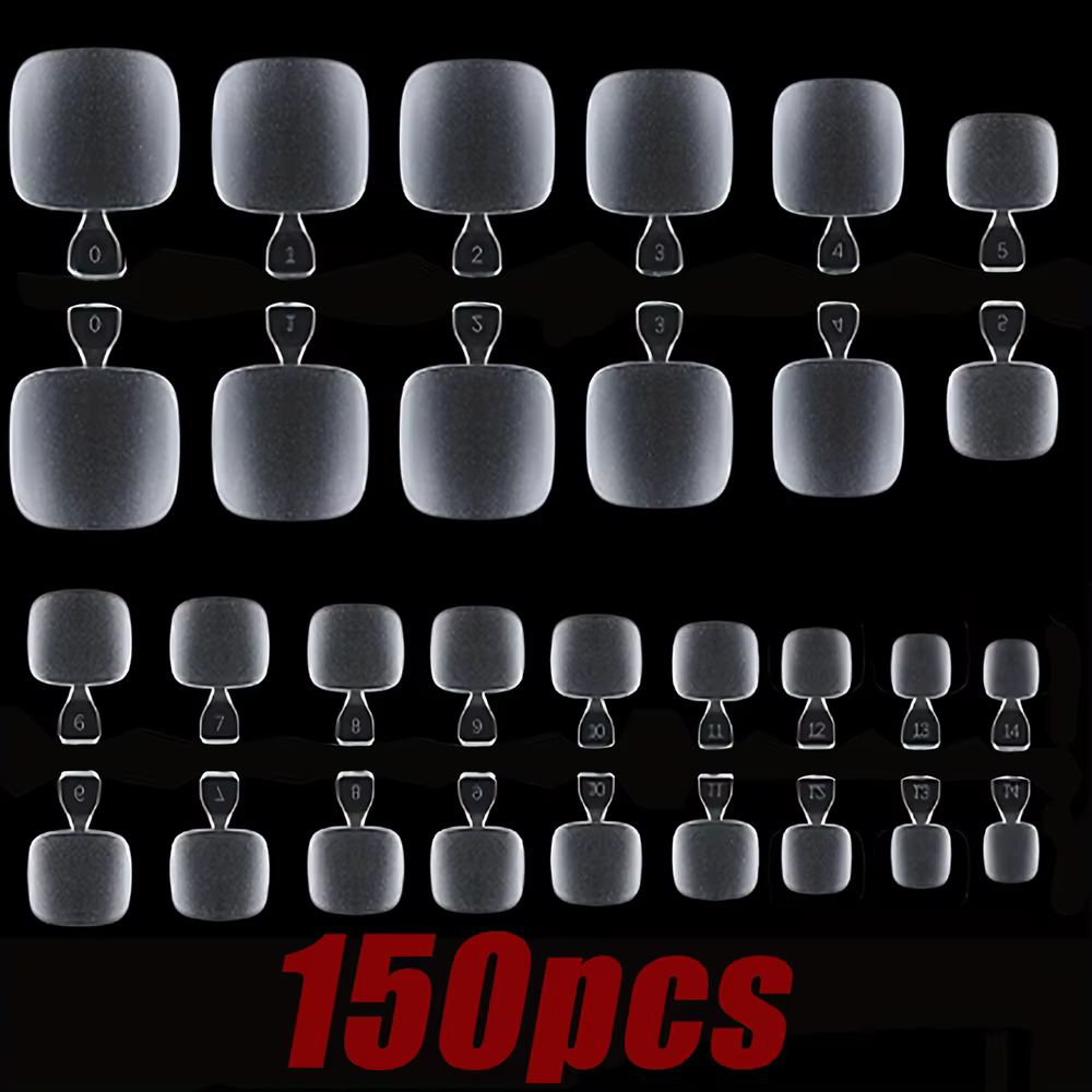 Kit de colle à ongles transparent, 150 pièces, sans lime, Gel mat, pointes d'ongles, ensemble comple