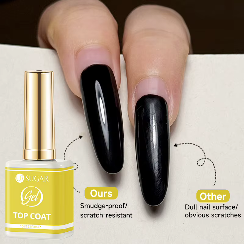 UR SUGAR 15ml Base et Top Coat Soak Off UV/LED, Protection longue durée, Finition ultra brillante, V