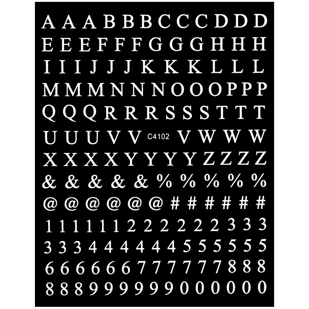 8 feuilles lettres Nail Art autocollants numéro ongles décalcomanies auto-adhésif luxe or argent ang