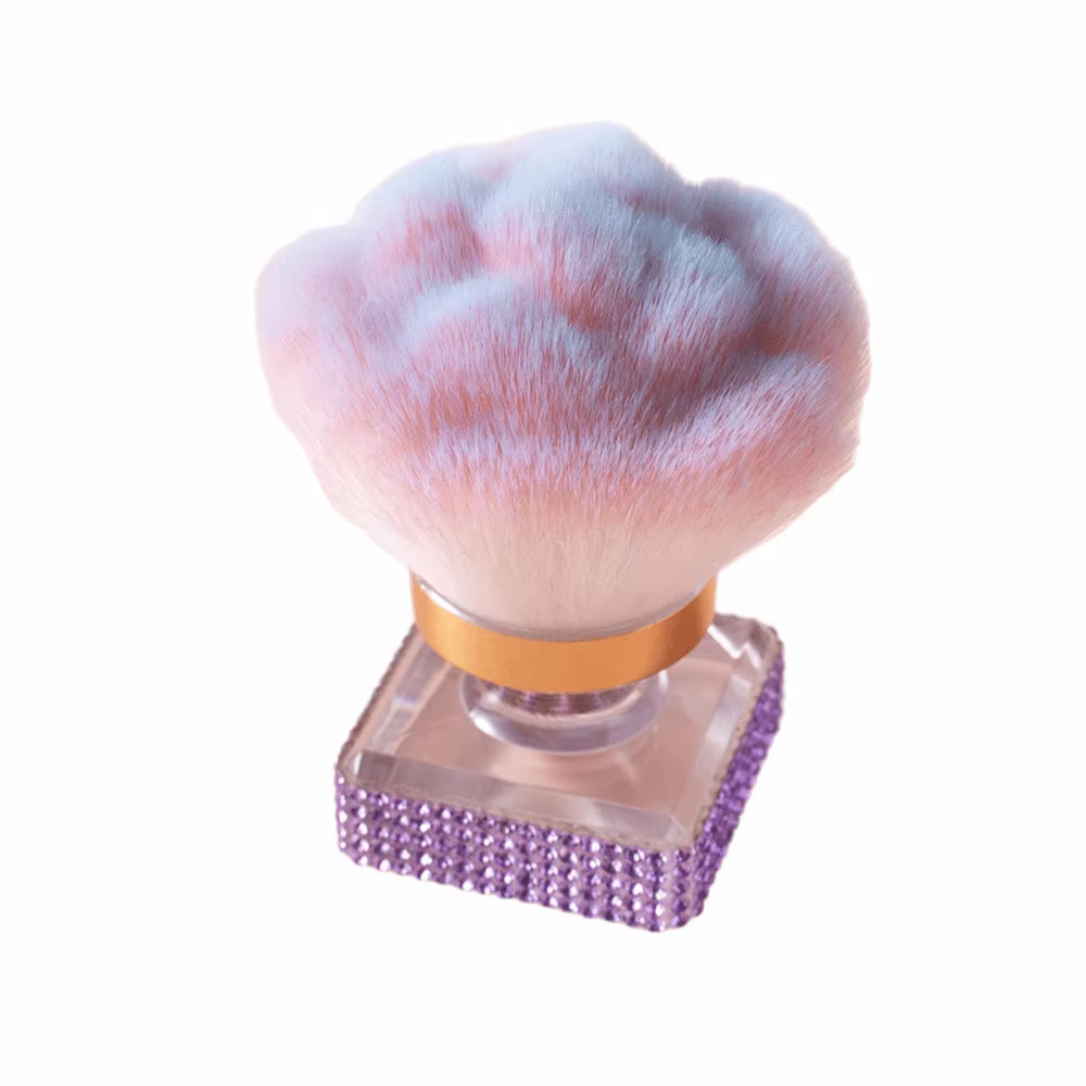 Brosse de nettoyage pour ongles en forme de rose, poils moelleux, fibres douces, brosse de nettoyage