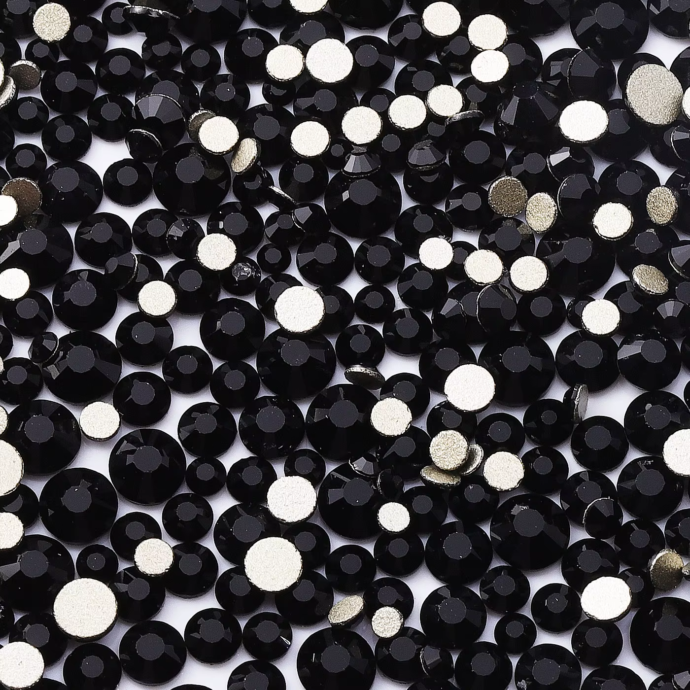 Strass à dos plat en verre astronomique doré, paillettes dorées de haute qualité, colle de charbon a