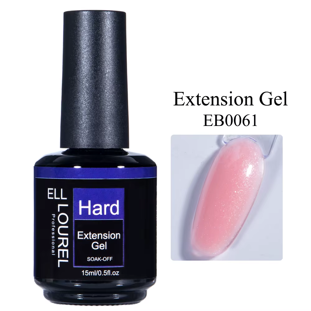 ELL LOUREL Gel à ongles constructeur blanc laiteux pour Extension dans une bouteille 15ML nu rose cl