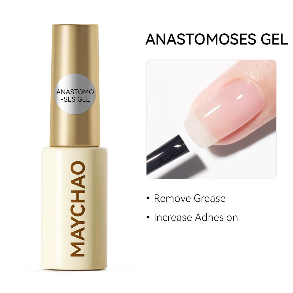 MAYCHAO 5ml Top Coat Sans Résidu, Base Coat, Primer, Gel Rehausseur, Vernis à Ongles Semi-Permanent 