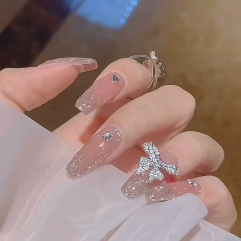 Faux ongles artificiels blancs U colorés, couverture complète, Nail Art, sans couture, amovibles, ba
