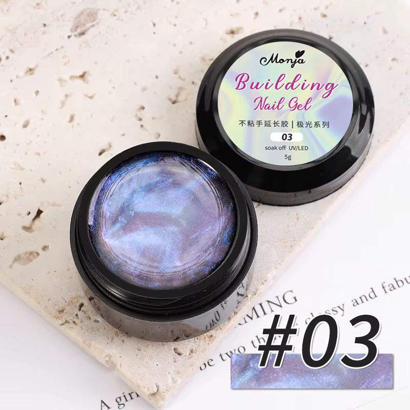 5g Aurora antiadhésif Extension de main Gel vernis à ongles 3D sculpture fleur Nail Art prolonger ac