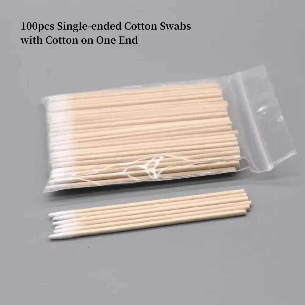 Bâtonnets de coton à pointe en bois pour ongles, correcteur Ultra-détail jetable, dissolvant de vern