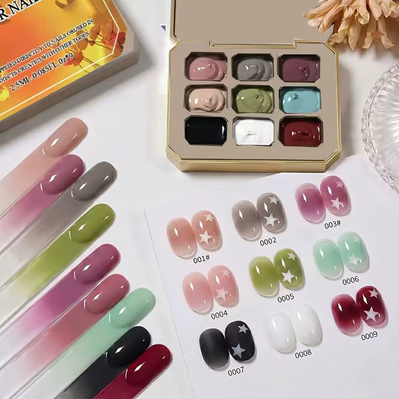 Vernis à ongles gel 9 couleurs inspiré de Morandi, gel UV pour ongles, les mêmes couleurs d'ongles p